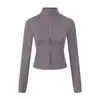 [Em Estoque] Jaqueta Curta Ld Slim Fit Yoga Gola Alta Jaqueta Fashionável Corrida Fitness Top Esportivo Feminino