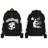 Marca da Moda Estilo Americano High Street Ins Nicho Vintage Antigo Estampa de Letra Solto Moletom com Capuz Masculino e Feminino Outono e Inverno