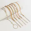 Joias Transfronteiriças Europeias e Americanas Pulseira para Iniciantes Pulseira de Luvas Personalizada Corrente de Metal Corrente de Dedo Corrente de Mão Feminina Acessórios de Moda