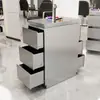 Carro de Herramientas para Salón de Belleza Gabinete de Almacenamiento Móvil con Cajones Gabinete de Herramientas para Barbería Peluquería Acero Inoxidable