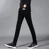 Jeans negros de otoño para hombre, nuevos pantalones skinny ajustados elásticos, nuevos pantalones largos ajustados casuales 2026
