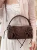 Bolsa Feminina Shuai Mi Jia Plissada Moda Estilo Coreano Ombro Único Transversal para Mulheres 2026 Outono Inicial Nova Ins Texturizada Chique Pequena Quadrada