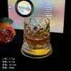 Vaso rotatorio popular para whisky, vaso rotatorio luminoso, vaso con relieve moderno y lujoso, vaso para licor extranjero