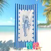 Toalla de Playa Azul Minimalista Artística Más Vendida en Amazon Transfronterizo Toalla de Baño con Estampado Creativo de Bikini