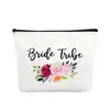 Fornecimento Exclusivo Transfronteiriço de Bolsas de Maquiagem de Lona 'Bride to Be' para Noivas e Madrinhas, Bolsas de Armazenamento e Necessaires para Festa de Casamento