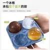 Molde de Silicona de Grado Alimenticio para Bolas de Hielo de Liberación Fácil para Refrigerador, Cubitos de Hielo Esféricos Caseros, Bolas Redondas de Fútbol