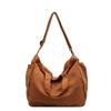 Bolsa Transversal de Lona Lavada para Homens, Marca da Moda, Bolsa de Ombro de Grande Capacidade, Bolsa Mensageira Casual de Cor Sólida para Estudantes, Versátil