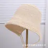 Sombrero de Pescador Protector Solar para Vacaciones de Verano en la Playa para Mujeres, Nuevo Estilo Coreano, Color Sólido, Moderno, Versátil, Sombrero de Cubo Adelgazante para la Cara, de Moda