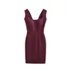 Vestido Suspensório Sexy Vintage Estilo Francês para Mulheres, Verão Sem Mangas Slim-Fit Elástico Bodycon Curto para Figuras Baixas