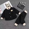 Conjunto Novo de Roupa de Algodão Outono e Inverno Infantil, Conjunto Casual de Jaqueta e Calça de Algodão para Meninos e Meninas, Conjunto de Duas Peças Casual para Casa e Exterior