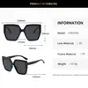 Gafas de Sol Negras de Marco Extra Grande, Protección UV, Gafas de Sol para Conducir, Modernas y Versátiles, Gafas de Sol de Moda Estilo Coreano