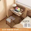 Escritorio plegable de madera maciza para estudiantes de primaria, escritorio sencillo para el hogar para espacios pequeños, escritorio de escritura de altura ajustable, escritorio de estudio para niños para dormitorio