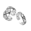 Anel Geométrico em Forma de Diamante para Mulheres, Design de Onda Simples e Fashion, Anel Aberto Novo Tendência, Anel para Dedo Indicador Nicho Estilo Ins