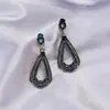 Pendientes geométricos de perlas con pasador de plata 925 para mujer, pendientes de botón de moda con flecos, pendientes colgantes de alta gama y elegantes, pendientes de estilo vintage, venta al por mayor