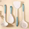 Juego de Utensilios de Cocina de Silicona de Grado Alimenticio para Ollas, Espátula, Cuchara para Sopa, Sartén Antiadherente para Uso Doméstico, Espátula de Cocina Resistente a Altas Temperaturas, Colador