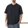 Suéter Minimalista Casual Versátil de Color Sólido Estilo Japonés para Hombre con Cuello en V Pequeño, Suéter de Moda de Manga Corta de Gama Alta