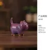 Enfeites Criativos de Gato, Enfeites de Animal de Chá Cerâmico Fofo, Brinquedos de Chá, Decorações Divertidas e Curativas para Casa, Mesa de Trabalho, Entrada