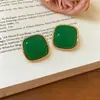 Pendientes cuadrados vintage con pasador de plata, lujo ligero, alta moda, pendientes simples y elegantes con un diseño único e individual