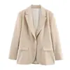 Ropa europea y americana transfronteriza ZA, el blazer de un solo botón más vendido de AliExpress con pantalones de pierna ancha plisados