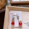 Pendientes de Clip de Resina Coloridos Lindos con Forma de Personaje de Dibujos Animados para Niñas, Accesorios de Pendientes de Lazo Corazón Explosivo