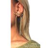 Pendientes largos con borlas y lazo de moda transfronteriza, pendientes con colgante de cadena de serpiente chapados en oro, joyería personalizada, regalo para mujer