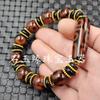 Pulsera de Ágata Tianzhu Jade Pulsera Tianzhu de Nueve Ojos Tres Ojos Lutong Pulsera de Cuentas de Ábaco Lineal Dijo Antiguo