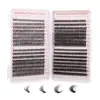 Conjunto Popular Transfronteiriço de Extensão de Cílios Postiços de Grande Capacidade DIY Cabelo de Cluster Único Auto-Enxertável Segmentado Curvatura D Natural Espesso