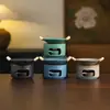 Estufa para tostar té con patrón de roca de fábrica, bandeja para tostar té, juego de té de cerámica, potenciador de aroma de té, estufa para calentar y tostar té calentada con vela