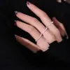 Anel feminino de luxo leve da moda anel anel anel brilhante estilo ins moda Joker produto único fabricantes atacado