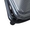 Caja triangular para pastel de 8 pulgadas, caja de plástico transparente para cortar lasaña Mu Si, caja para hornear desechable West Point A03