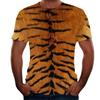 Comércio exterior transfronteiriço novo animal impressão 3dt-shirt Tigre manga curta leão dos homens T-shirt lazer novo cão lobo roupas masculinas