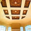 Casa Estilo Europeo Hierro Forjado Artesanía Decorativa Techo Hotel Artesanía Flor Forjada Pantalla Techo Metálico Hall Forma Superior