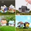 Accesorios para Macetas de Suculentas Casa Pequeña Estilo Chino Villa Cabaña de Paja Musgo Paisaje Micro Decoraciones de Adorno para Botella