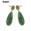 Wt-E759 Brincos de Pedra Naturais Multicor Formato Gota para Meninas Joias Versáteis para Vestido Suéter