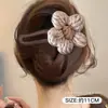 Presilha de cabelo de crocodilo com laço fofo para mulheres, presilha de garra de cabelo super estilosa 2026, acessório de cabelo
