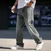 Tienda Independiente 2026 Verano Más Vendido Pantalones Vaqueros Grises de Hombre Estilo Europeo y Americano Color de Contraste Rectos Casuales Venta al por Mayor