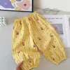 Calça Antimosquito Infantil ~ Calça Longa Fina de Verão para Meninos, Calça com Desenho Fofo, Calça Jogger Macia e Respirável para Bebês, Moderna