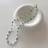 Nuevo Collar Hecho a Mano con Cuentas Moradas y Verdes de Contraste, Estilo Nacional Chino, Gargantilla Larga Artística en Capas, Cadena para Clavícula para Mujer