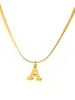 Collar de Acero Inoxidable con Colgante de Letra Inicial Ins Transfronterizo Chapado en Oro de 18K Cadena para el Cuello Impermeable Joyería de Alta Gama Estilo Pareja
