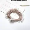 Mascarilla facial suave y cómoda de encaje estilo coreano con volantes, scrunchie pequeño de seda helada, accesorio de moda y simple para coleta de pelo, modelo nuevo