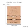 2 piezas/set Pulsera de Amistad para Pareja con Dijes Corazón de Amor Margarita Piedra Volcánica Pulseras Brazalete Para Mujeres Hombres Joyería de Deseos de Suerte