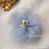 Em estoque seersucker flor diy feito à mão estilo coreano 5cm adorno de cabeça corsage decoração acessórios de vestuário flor de fio acessórios de joalheria