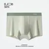 Cuecas Boxers Masculinas de Algodão de Fibra Longa 100S, Verão Antibacterianas, Confortáveis, Leves, Cuecas Boxers Masculinas de Algodão Puro Classe A