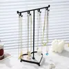 Soporte de Exhibición para Pinceles de Caligrafía de Doble Capa Colgador Giratorio para Joyería, Collares, Pendientes, Gancho para Lanyard de Teléfono Estante Individual para Pulseras de Perlas