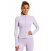 Nuevo Cárdigan de Punto Transfronterizo Cuello Alto Chaqueta Deportiva para Mujer Otoño Invierno Alta Elasticidad Secado Rápido Corte Ajustado Ropa de Yoga Tacto de Alta Gama