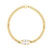 Colar Mais Vendido da Amazon Transfronteiriço Pulseira de Aço Inoxidável Conjunto de Colar de Tesouro Colorido da Moda com Diamante Conjunto de Colar e Pulseira Cubano