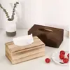 Caja de Pañuelos de Madera Maciza para el Hogar, Sala de Estar, Caja de Papel, Mesa de Café Creativa, Dormitorio, Caja de Papel, Caja de Almacenamiento de Pañuelos de Madera