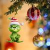 Nuevas decoraciones navideñas transfronterizas de monstruo de pelaje verde, decoraciones para árboles de Navidad de Grinch, regalos navideños, adornos para árboles de Navidad.