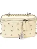 Bolso de Moda Acolchado con Cadena Estilo Chanel para Mujer 2026 Modelo Nuevo de Alta Calidad Moderno a la Moda Bolso Pequeño Cuadrado Cruzado Adornado con Pedrería