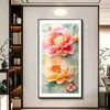 [Tela de Algodón Importada] Mona Lisa Cruz Real Punto de Cruz Danza de Mariposas Peonía Nuevo Estilo Chino Floral Sala de Estar Bordado a Mano